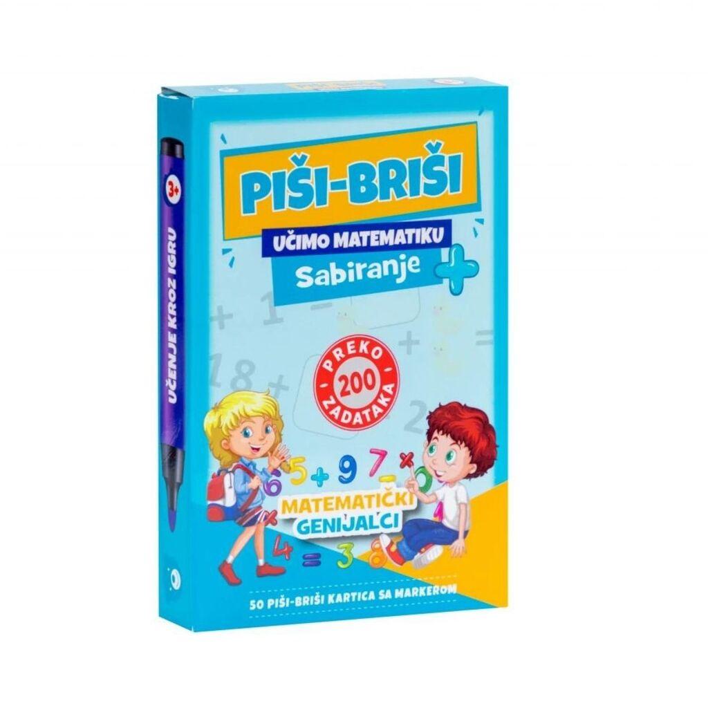 Edukativni set Piši-briši karte Sabiranje