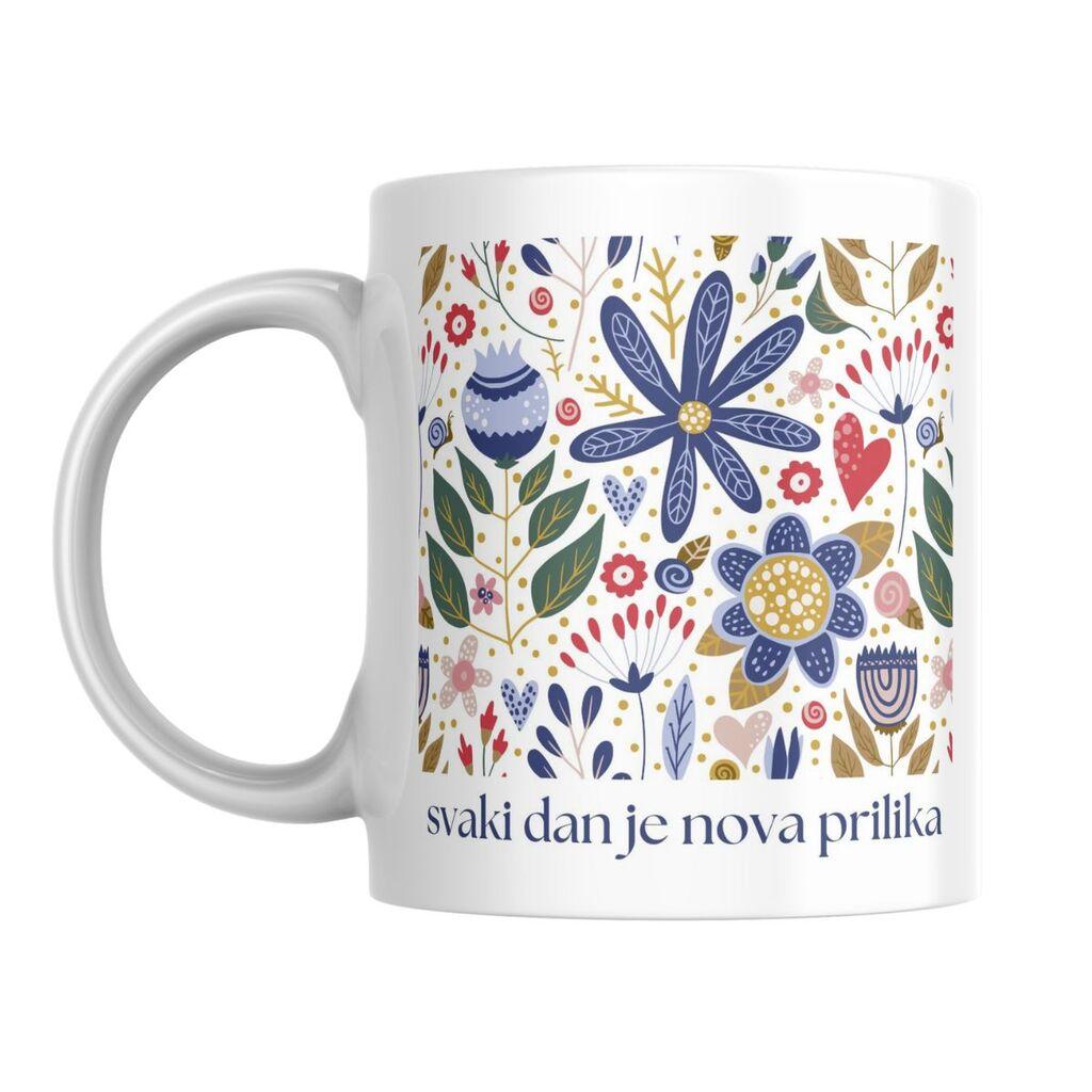 Šolja Svaki dan je nova prilika, 330 ml, Bela