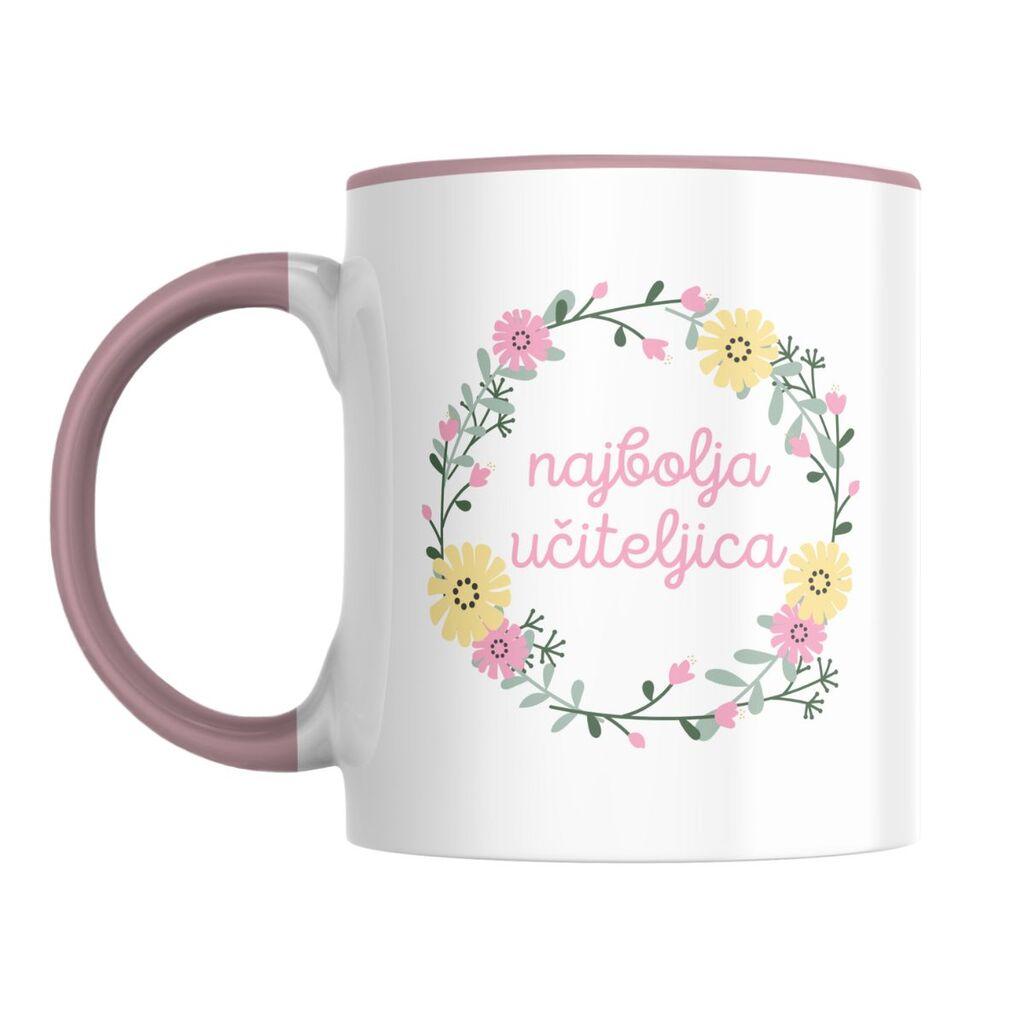 Šolja Najbolja učiteljica, 330 ml, Bela