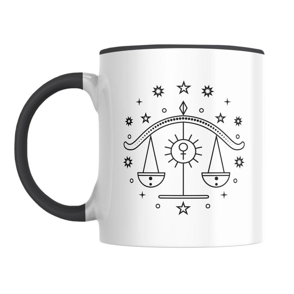 Šolja Horoskop Vaga, 330 ml, Bela