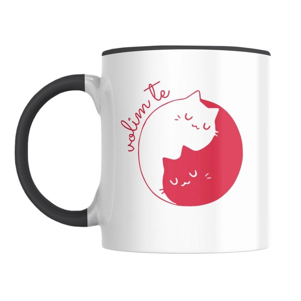 Šolja Volim te, 330 ml, Bela