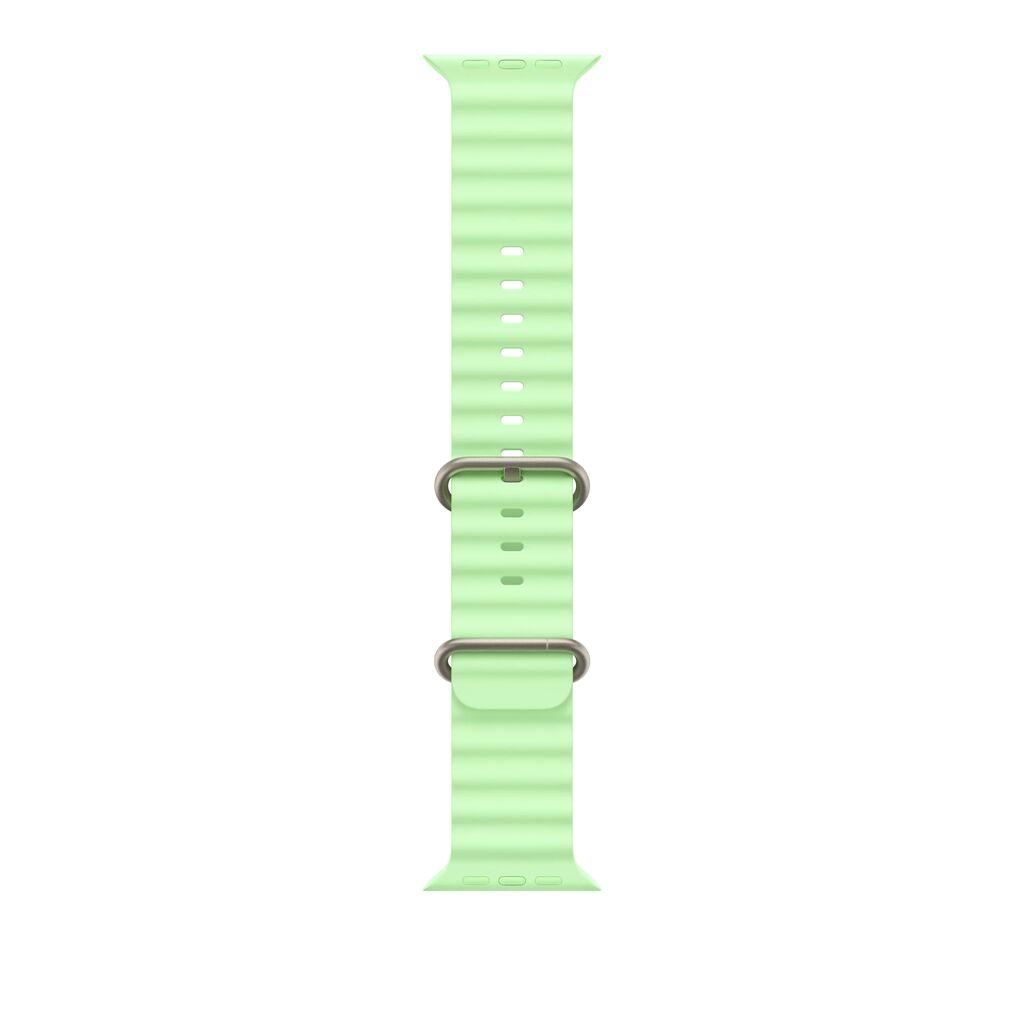 Apple Narukvica za sat Ocean, 49 mm, Neon Green, Natural Titanium Finish