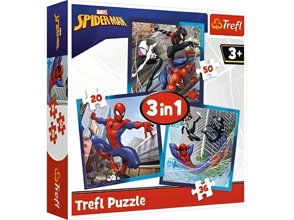 Trefl Set slagalica Spiderman, 3 komada, 106 delova