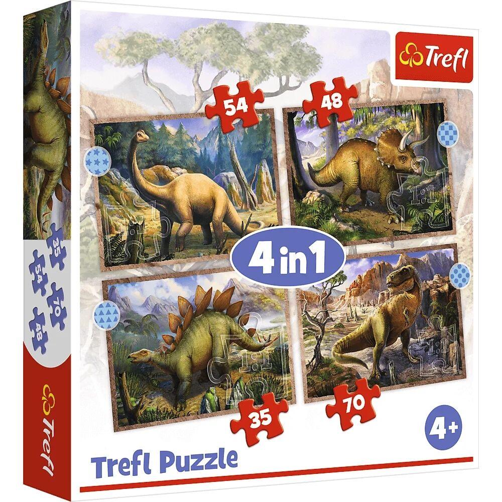 Trefl Set slagalica Dinosaurusi, 4 komada, 207 delova
