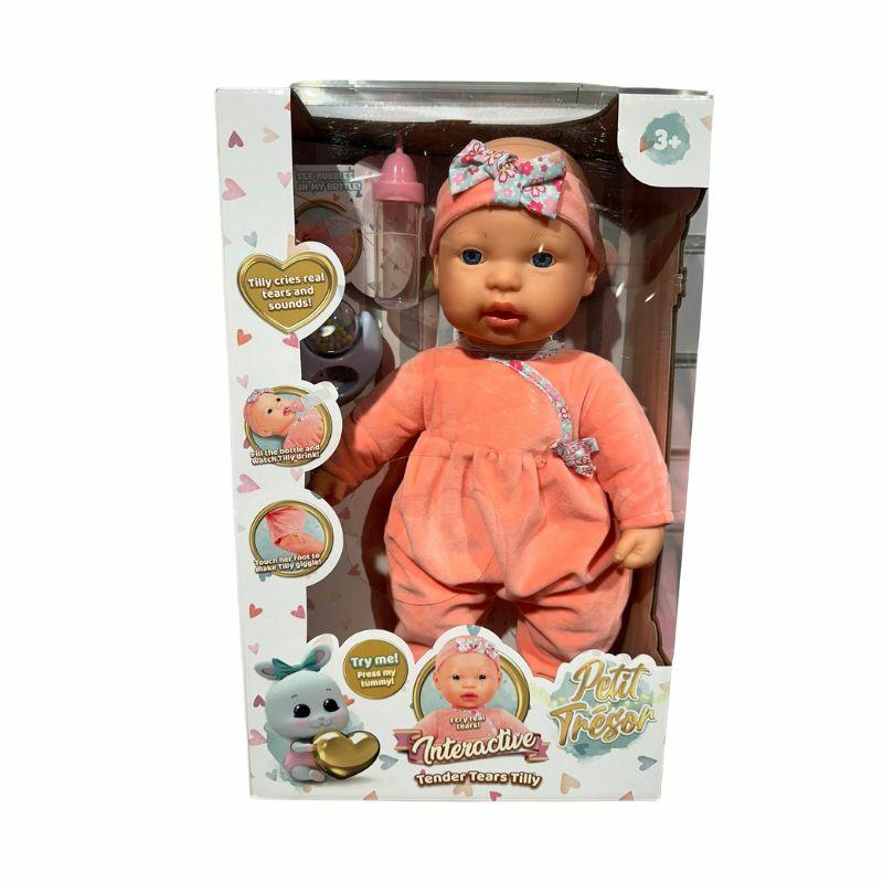 Petit Tresor Lutka beba plačljivica Tilly, Kajsija