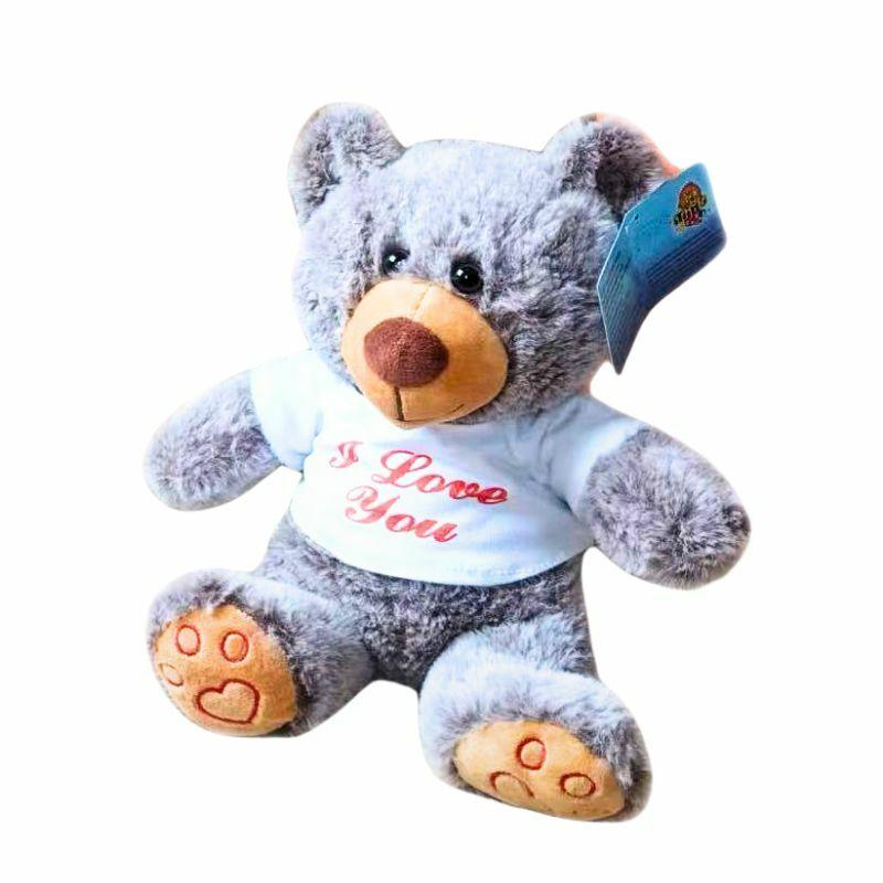 Milla toys Plišana igračka Meda u majici 219nb008g-25, 25cm, Sivi