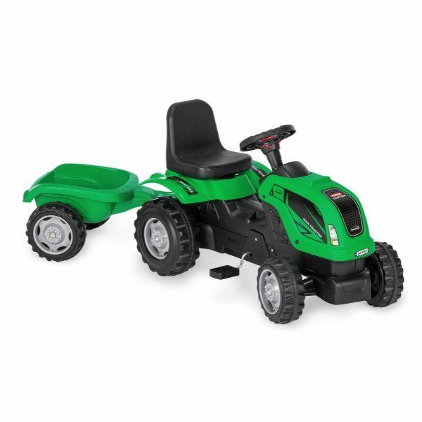 Igračka Traktor na pedale sa prikolicom, Zelena
