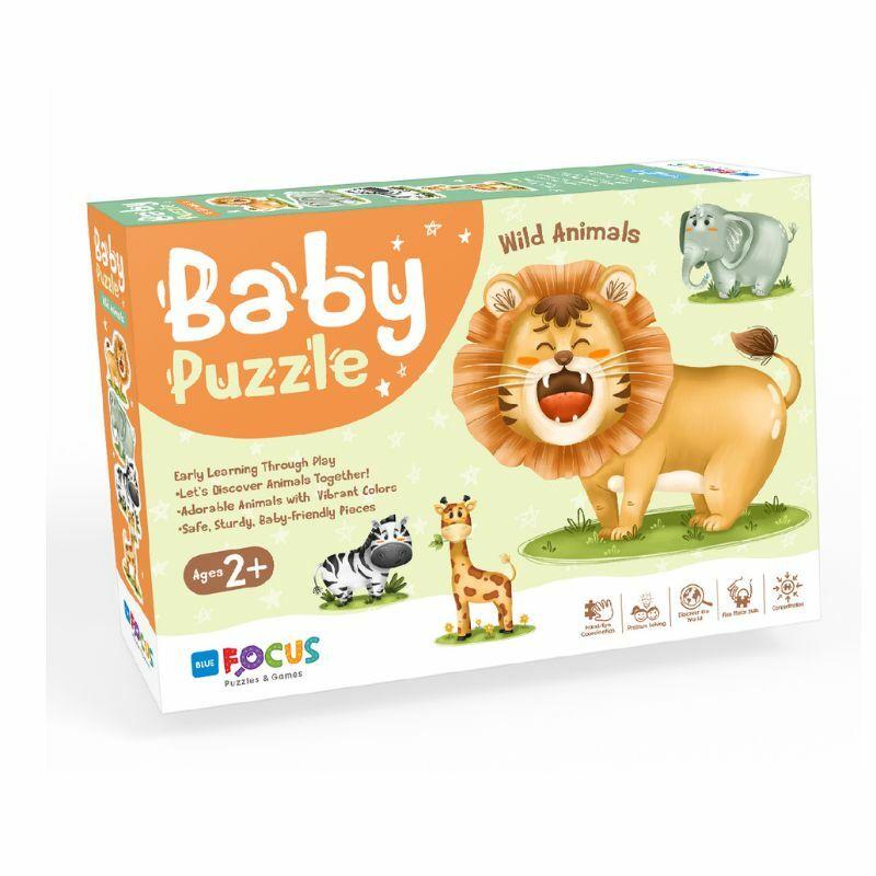 Blue Focus Puzle za bebe Wild animals BF518, 4 komada