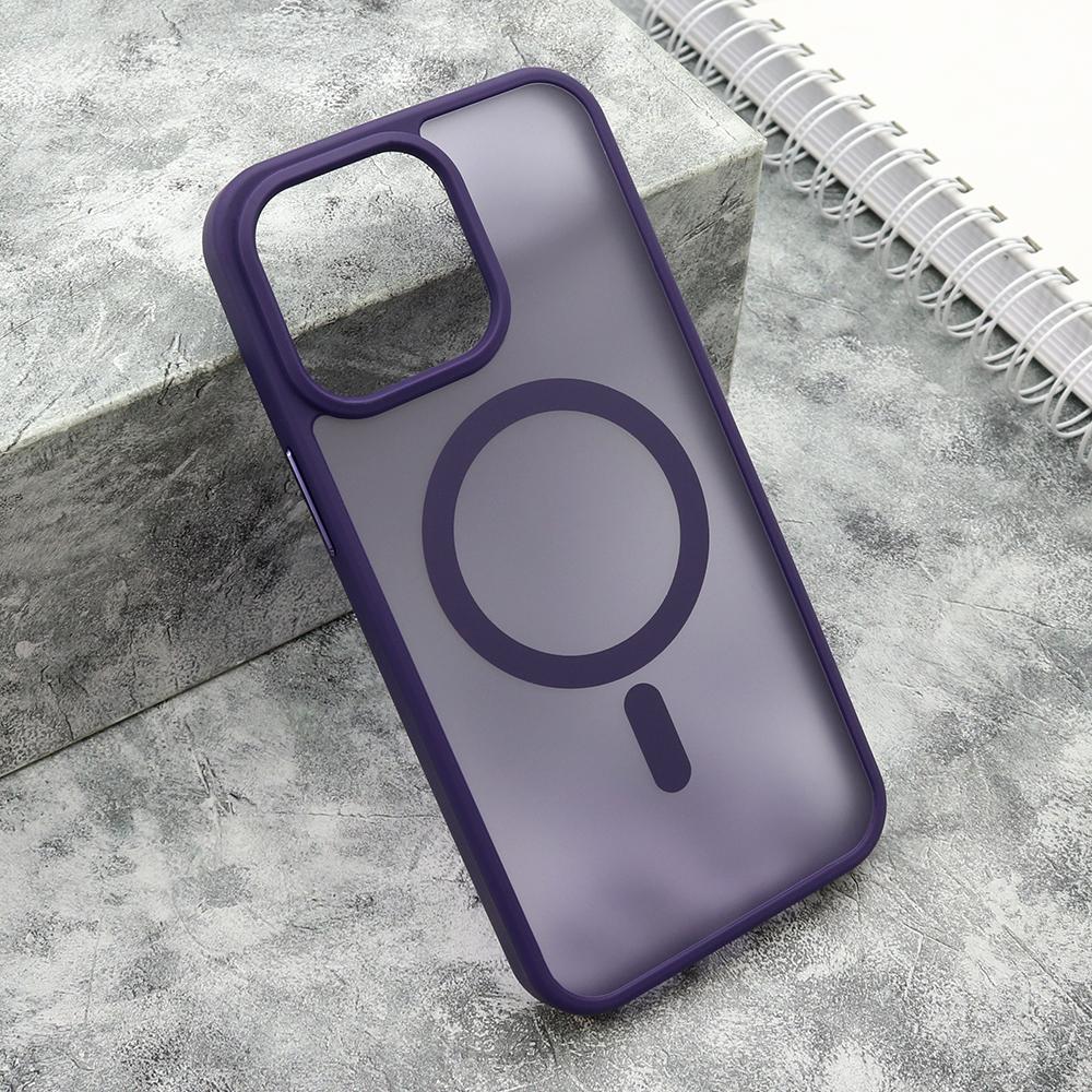 Maska za mobilni telefon iPhone 15 Pro Max SILKY MATTE, Magsafe, Ljubičasta