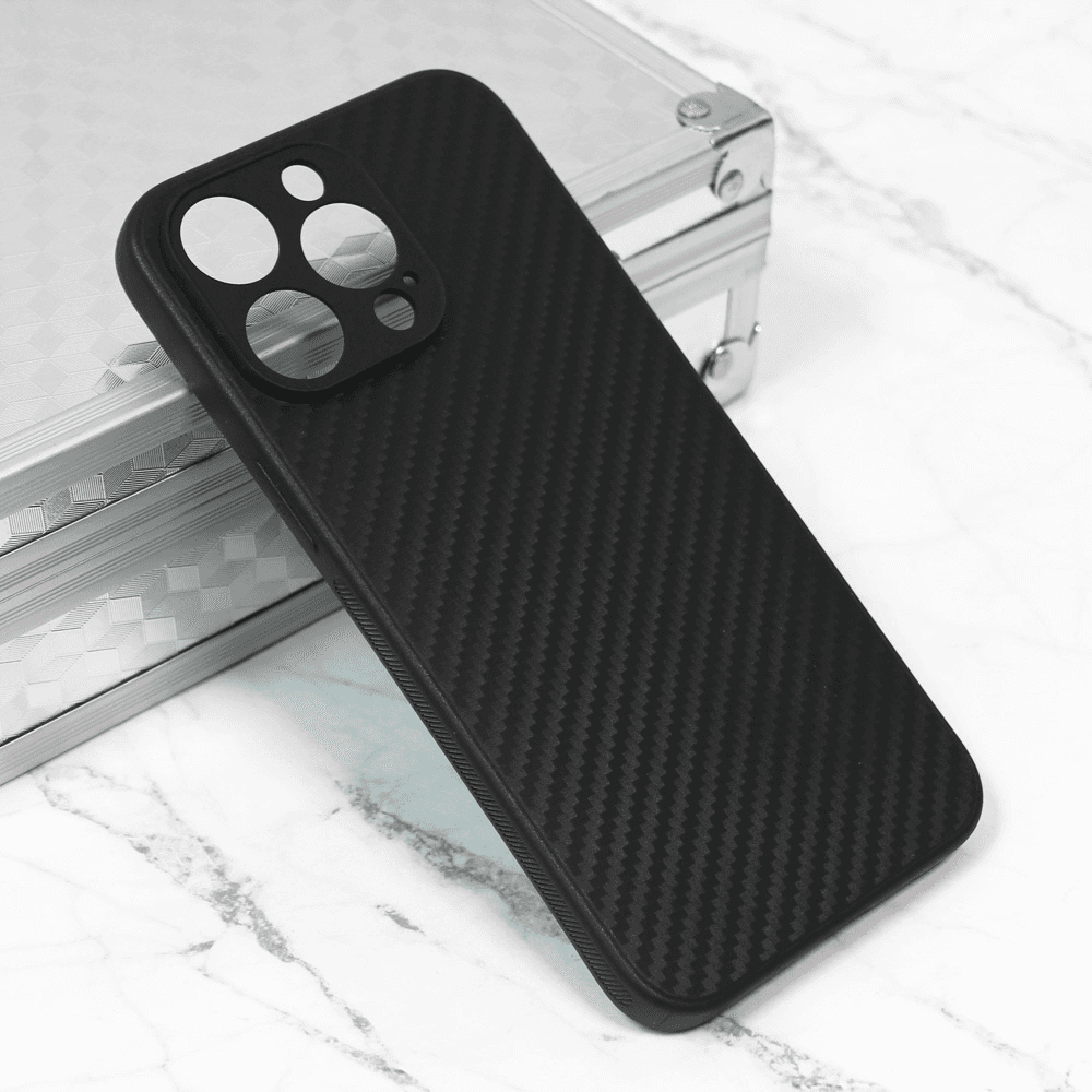 Maska za mobilni telefon iPhone 15 Pro Max CARBON FIBER, Crna