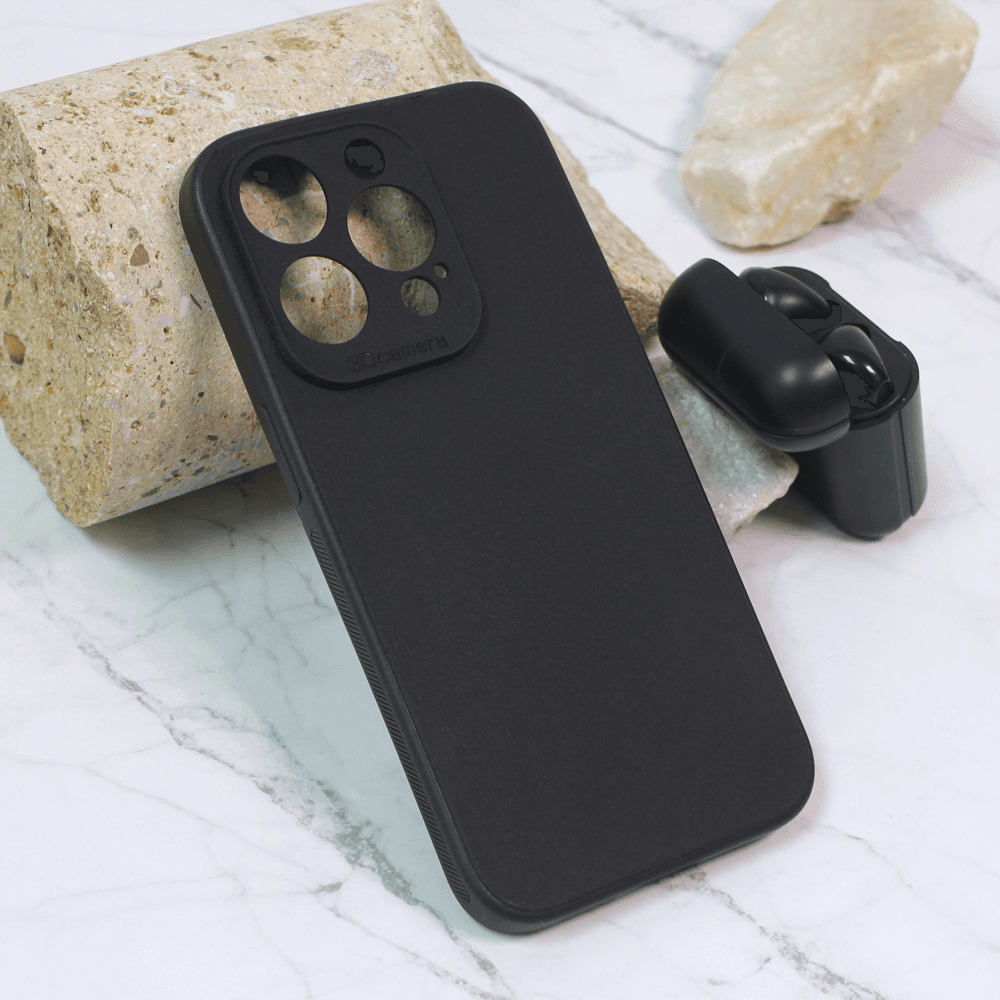 Maska za mobilni telefon iPhone 15 Pro 3D CAMERA, Crna