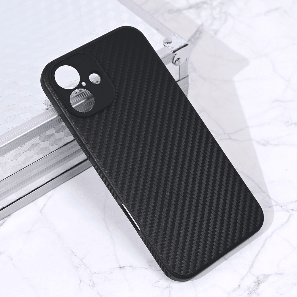 Maska za mobilni telefon iPhone 16 Plus CARBON FIBER, Crna