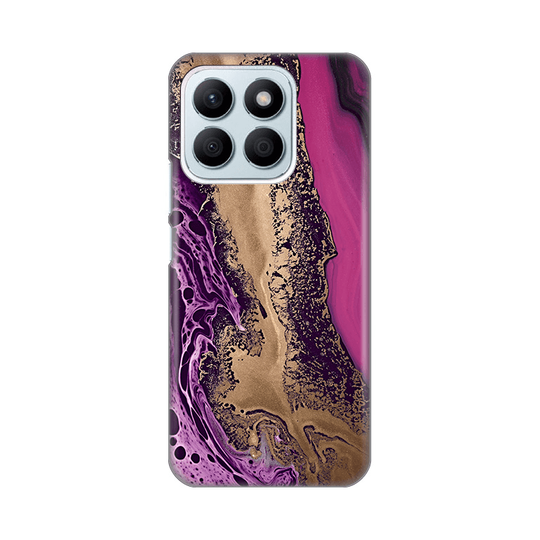 Maska za mobilni telefon Honor X8b PURPLE GOLD MARBLE PRINT