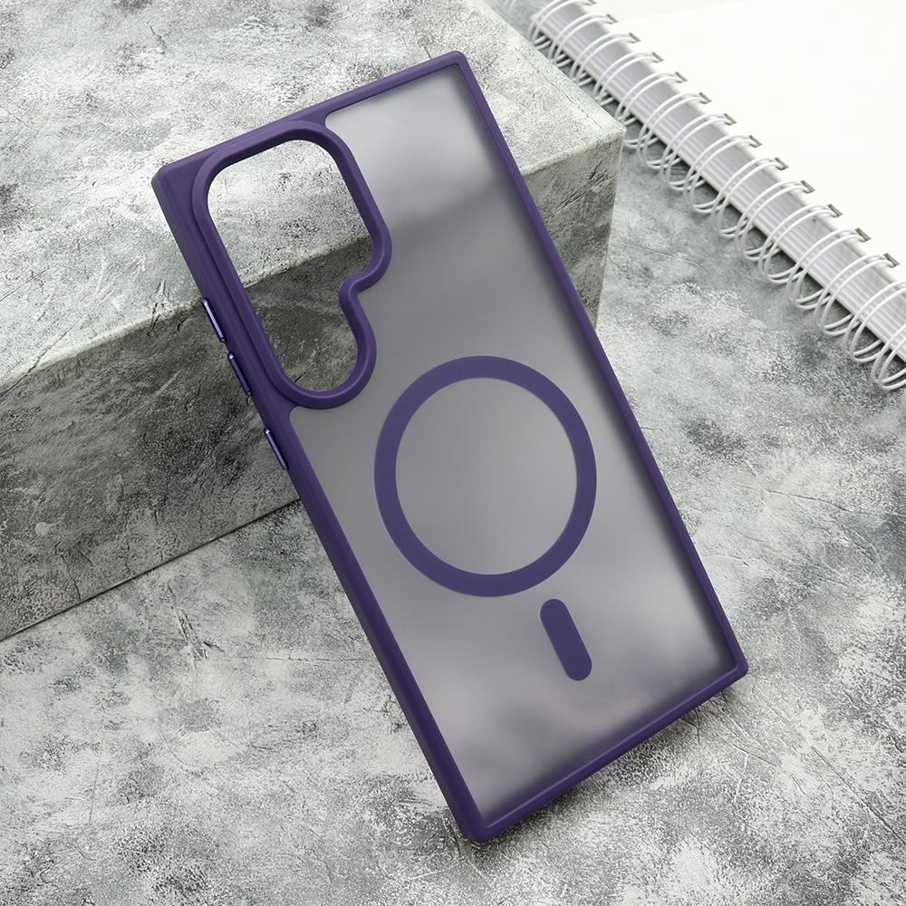 Maska za mobilni telefon Samsung Galaxy S23 Ultra SILKY MATTE, Magsafe, Ljubičasta