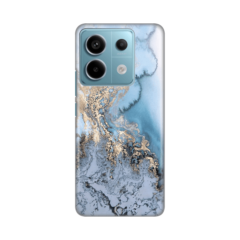 Maska za mobilni telefon Xiaomi Redmi Note 13 Pro 5G BLUE GOLD MARBLE PRINT