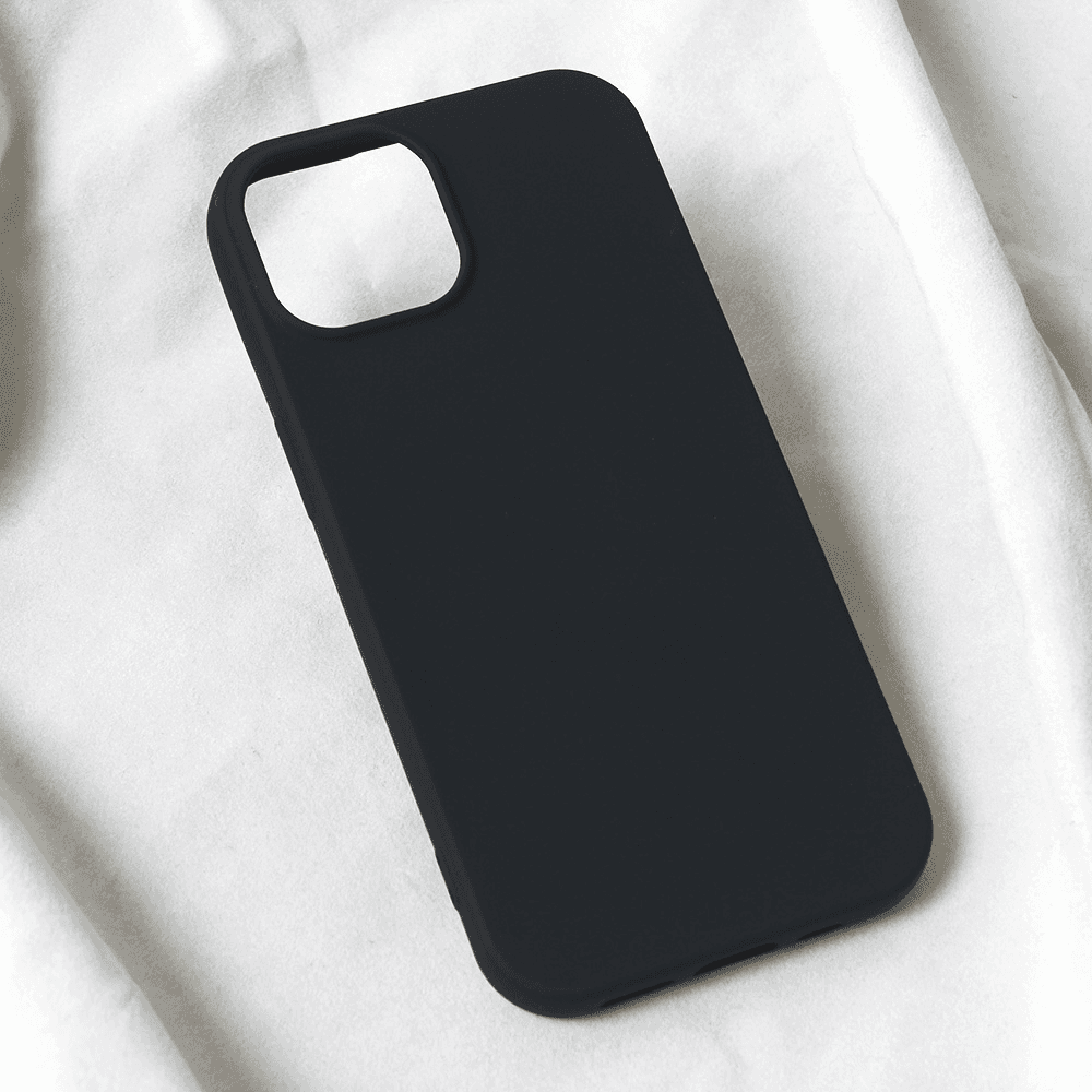 Maska za mobilni telefon iPhone 15 TERACELL SOFT VELVET, Crna