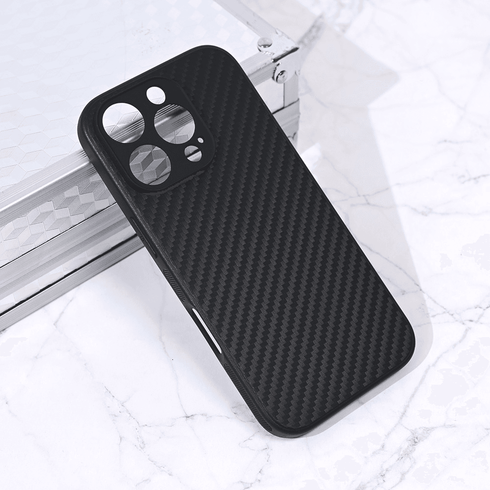 Maska za mobilni telefon iPhone 16 Pro CARBON FIBER, Crna