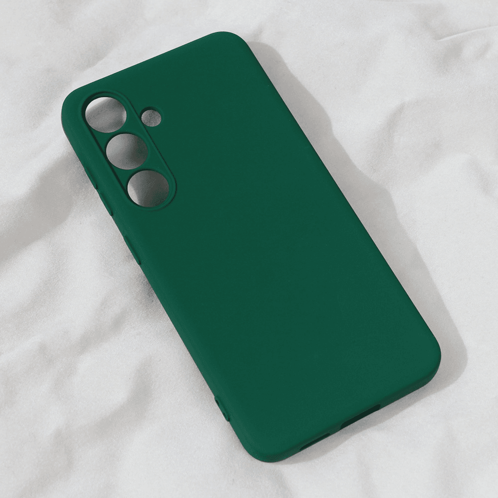 Maska za mobilni telefon Samsung Galaxy S24 TERACELL SOFT VELVET, Tamnozelena