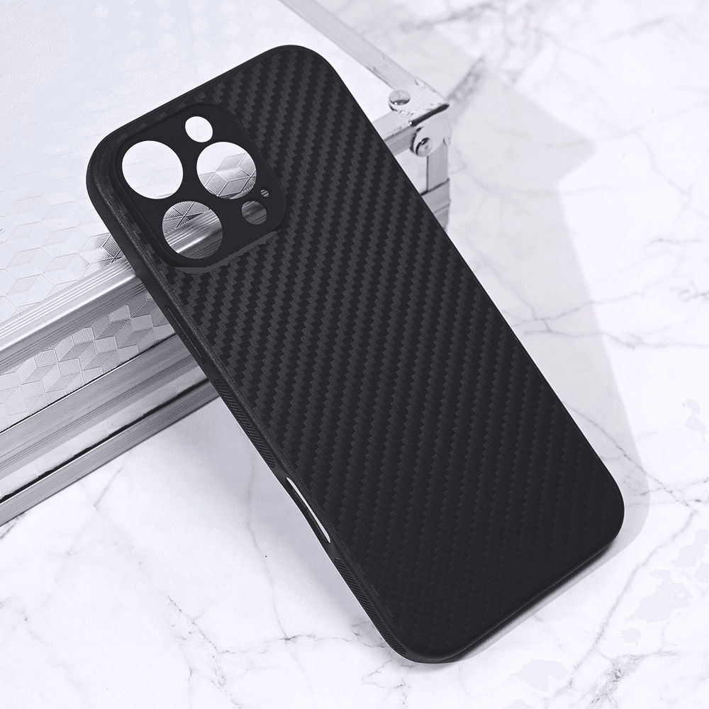 Maska za mobilni telefon iPhone 16 Pro Max CARBON FIBER, Crna