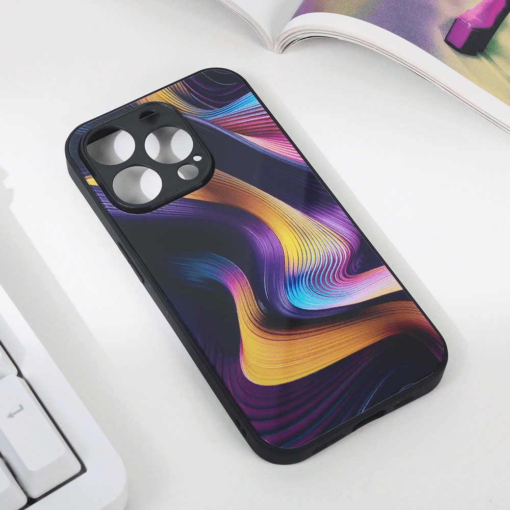 Maska za mobilni telefon iPhone 15 Pro ABSTRACT, Ljubičasta