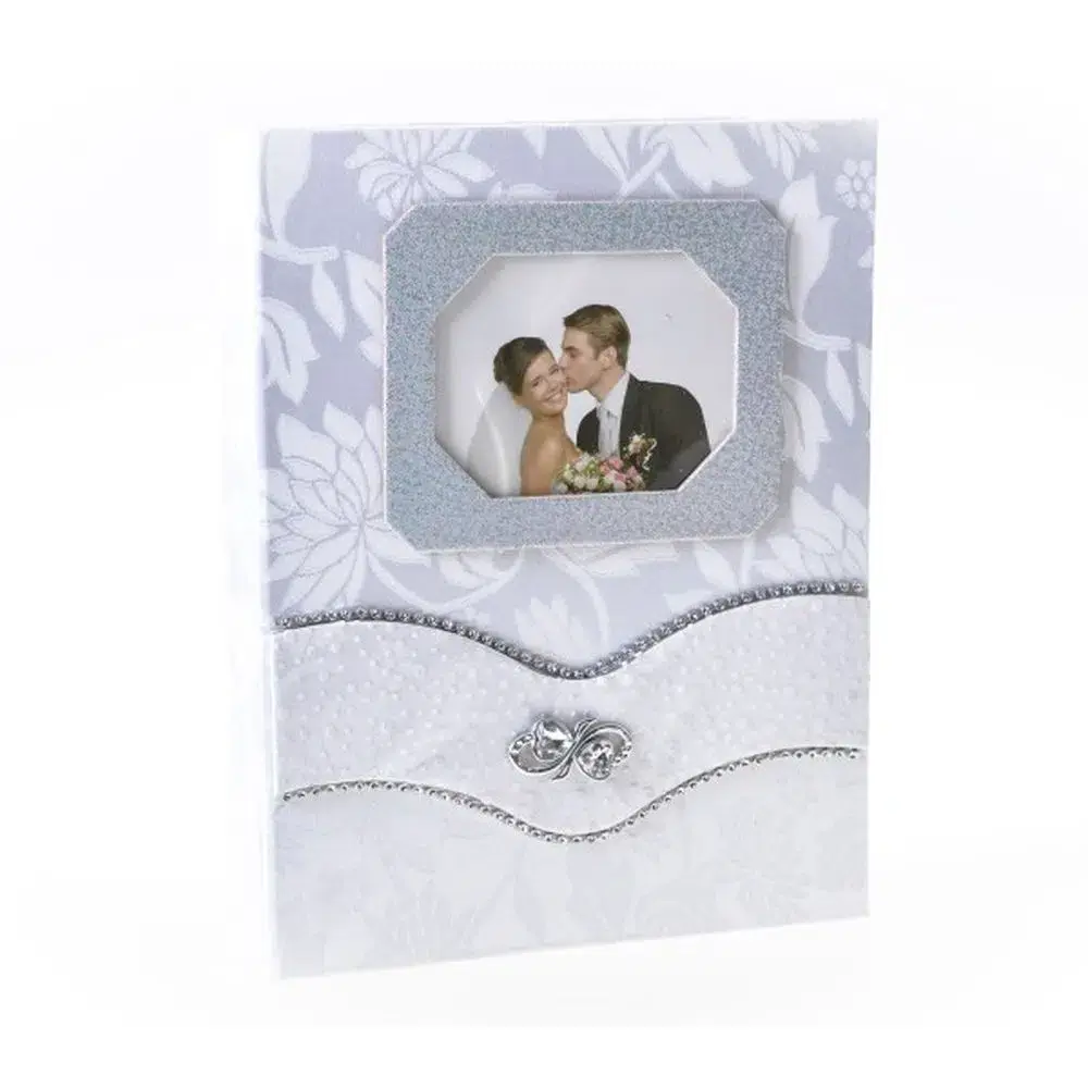 Album za slike Story wedding, Sa cirkonima, 200 fotografija, 13x18cm, Svetlosivi