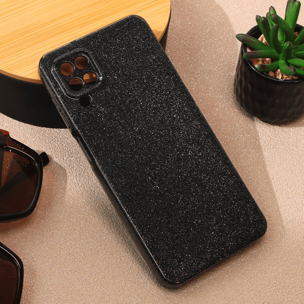 Maska za mobilni telefon Samsung Galaxy A12 SPARKLE DUST, Crna