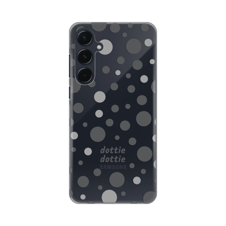 Maska za mobilni telefon Samsung Galaxy A55 DOTTIE DOTTIE GRAY PRINT SKIN