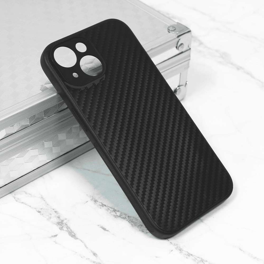 Maska za mobilni telefon iPhone 15 CARBON FIBER, Crna