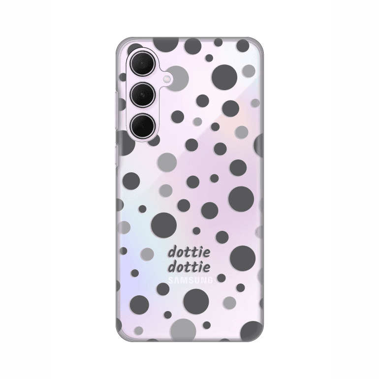 Maska za mobilni telefon Samsung Galaxy A35 5G DOTTIE DOTTIE GRAY PRINT SKIN