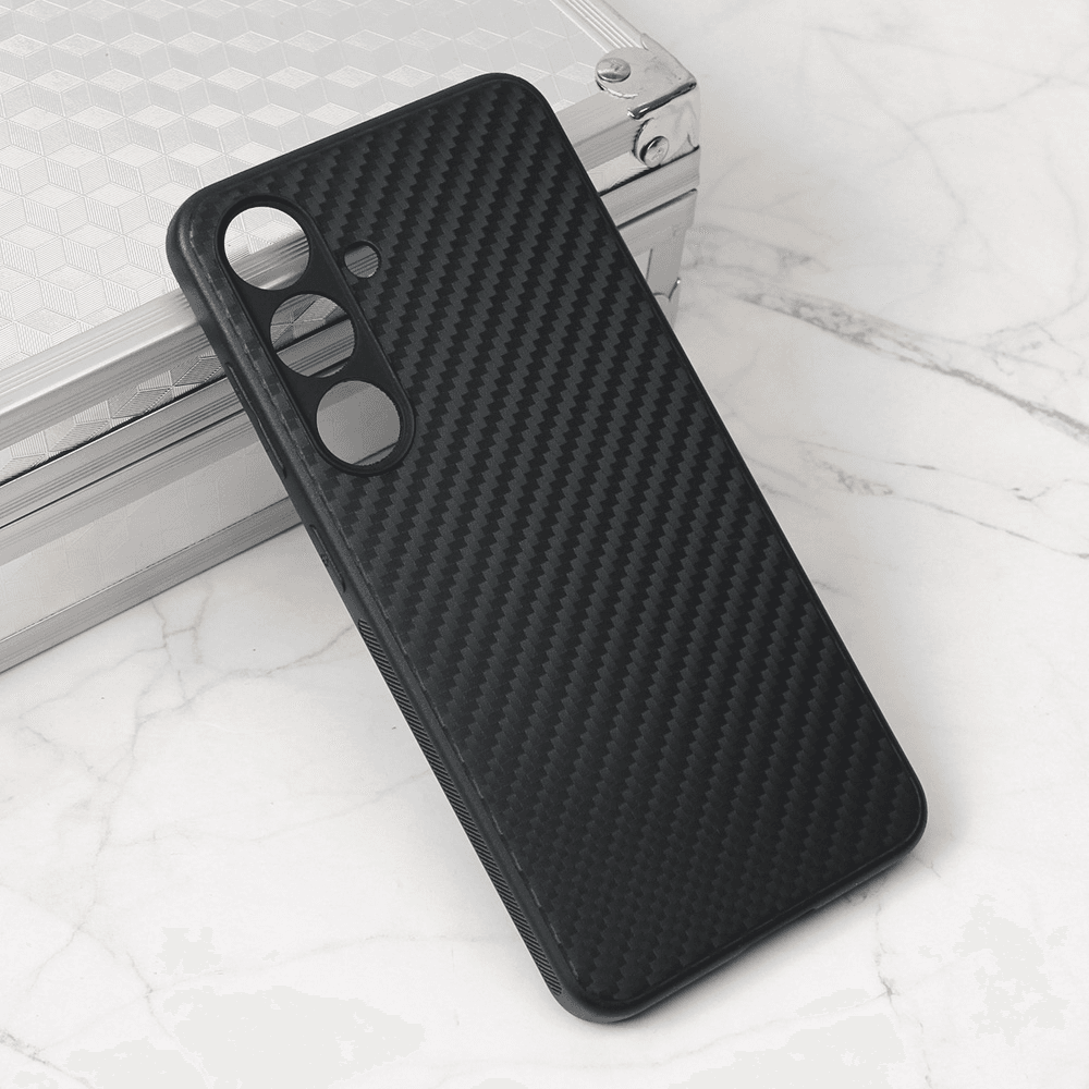 Maska za mobilni telefon Samsung Galaxy S24 CARBON FIBER, Crna