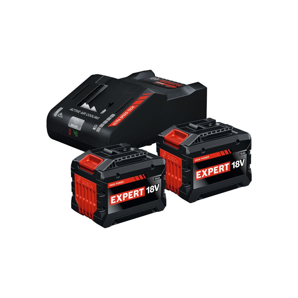 Bosch Set zamenskih akumulatorskih baterija, EXBA 18V-150 + Punjač za akumulatorske baterije, Exal 18V-160, 15 Ah