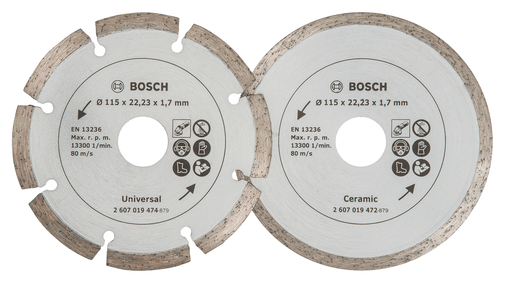 Bosch Set dijamantskih reznih ploča za rezanje  2607019478, 115 mm