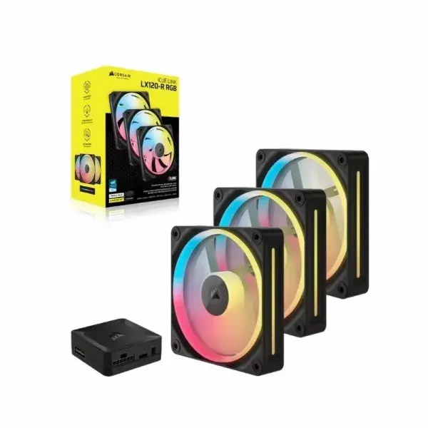 Corsair Set kulera za računar iCue link LX120-R, 120mm, 3 komada, Crni