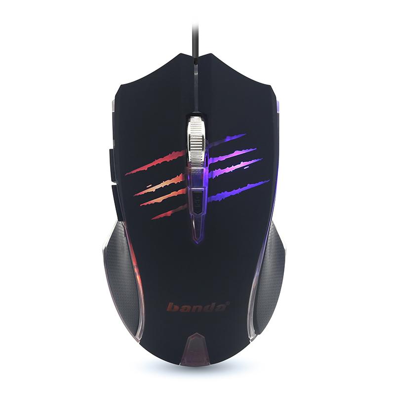 BANDA Gejmerski miš RGB P1, Žičani, Crni