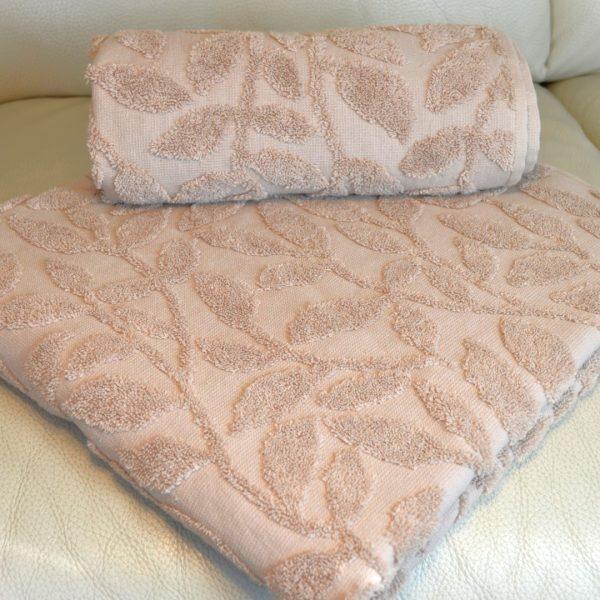 BLUE BELL Peškir Leaves 50x90cm, Bež