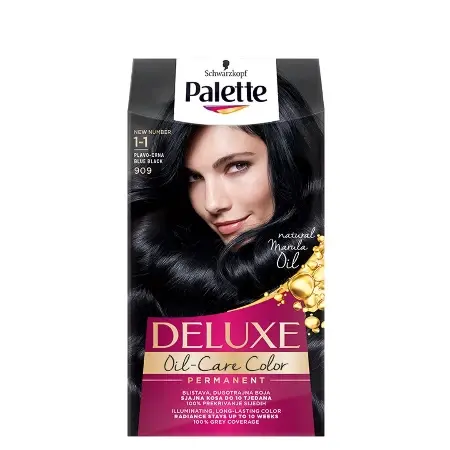Schwarzkopf Farba za kosu 909 Palette Deluxe, Plavetno crna