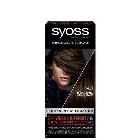 Syoss Farba za kosu 4-1 Permanent Coloration, Sređnje smeđa