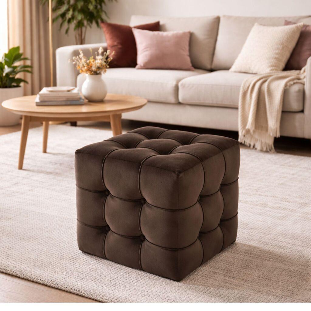 Atelier del Sofa Tabure, 42x42x42cm, Braon