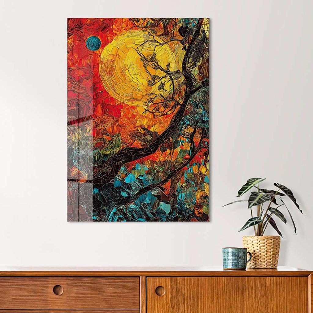 Wallity Dekorativna slika na kaljenom staklu, 70x100cm, Šarena