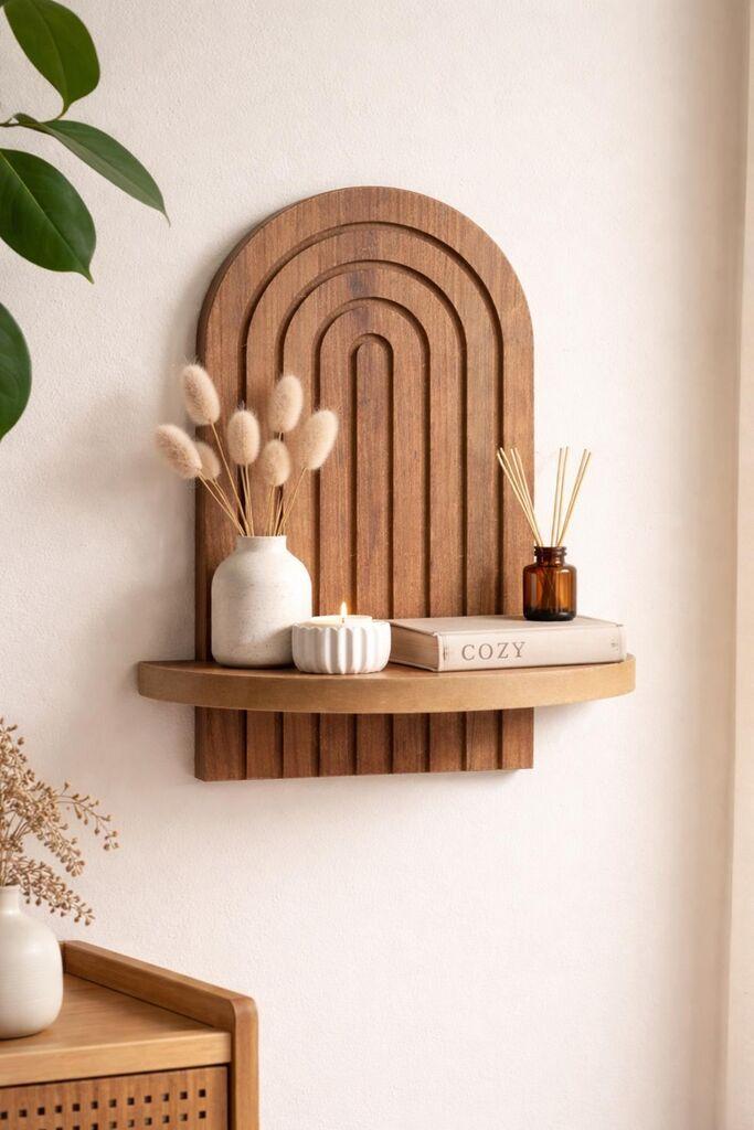 Hanah Home Zidna polica, 20x35x13cm, Bež