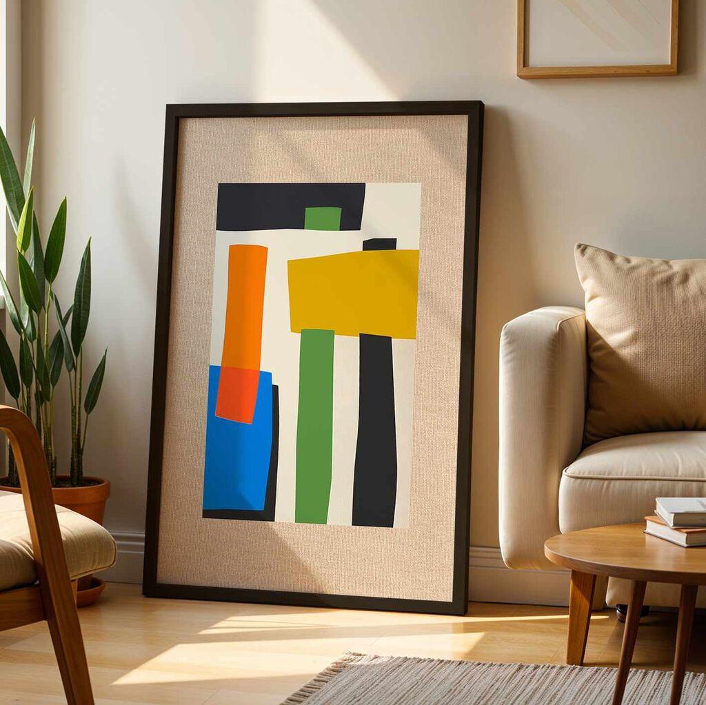 Wallity Dekorativna uramljena slika na platnu, 54x74cm, Šarena