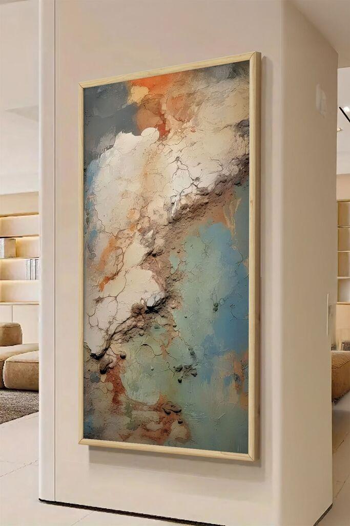 Wallity Dekorativna uramljena slika, 120x50cm, Šarena