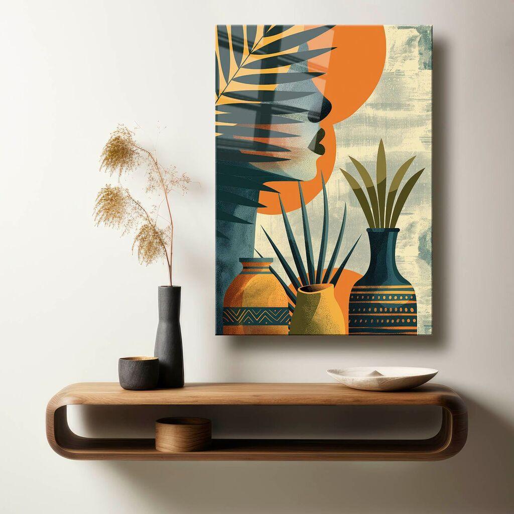 Wallity Dekorativna slika na kaljenom staklu, 50x70cm, Šarena