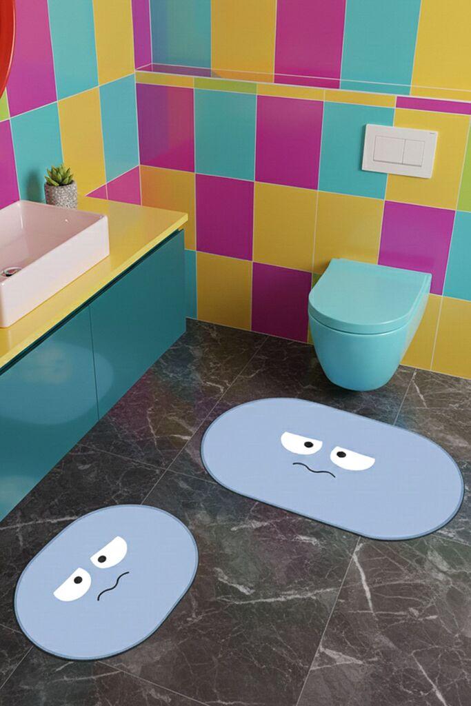 L'essentiel Maison Set prostirki za kupatilo, 2 komada, Plavi