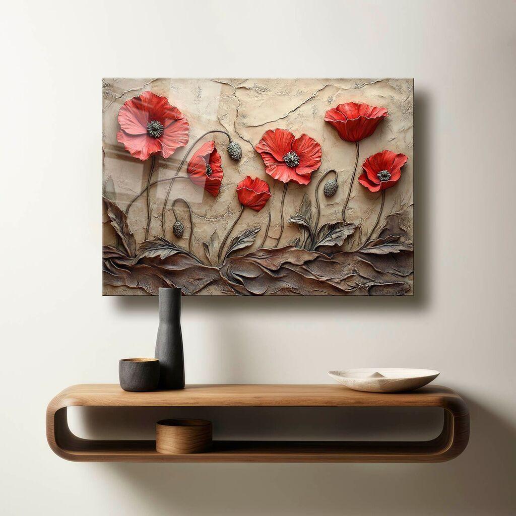 Wallity Dekorativna slika na kaljenom staklu, 60x90cm, Šarena