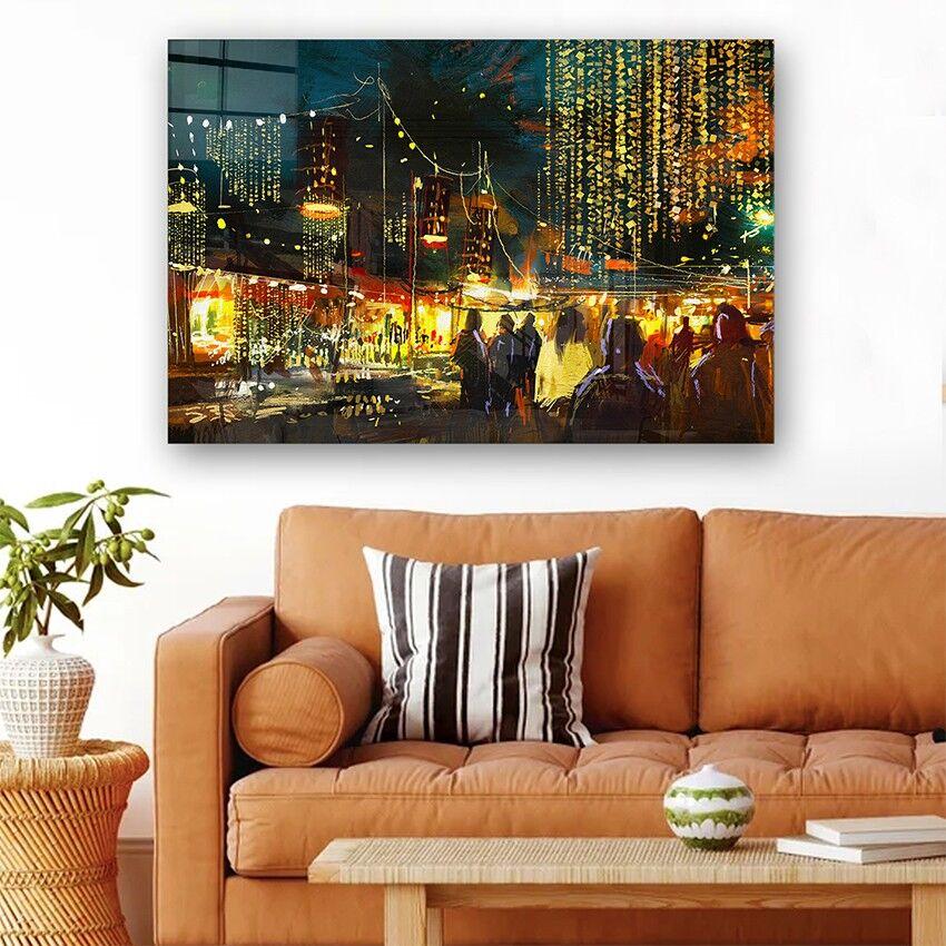 Wallity Dekorativna slika na kaljenom staklu, 50x70cm, Šarena