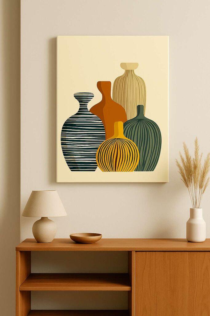Wallity Dekorativna slika na platnu, 70x100cm, Šarena