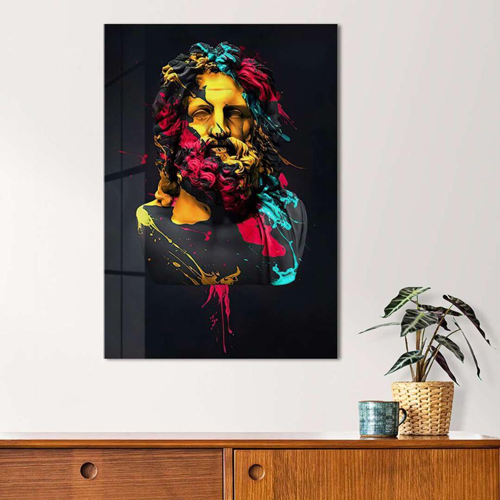 Wallity Dekorativna slika na kaljenom staklu, 30x40cm, Šarena