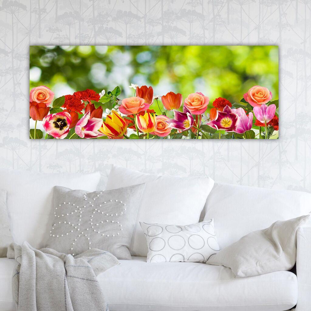 Wallity Dekorativna slika na platnu, 30x80cm, Šarena