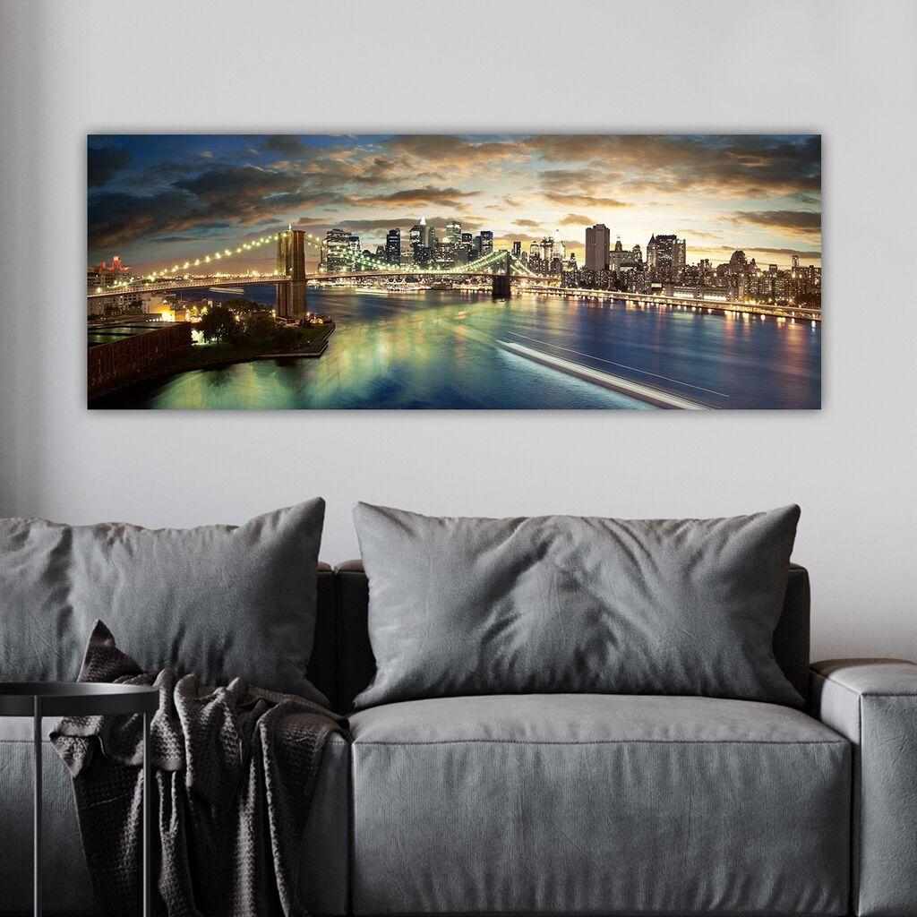 Wallity Dekorativna slika na platnu, 30x80cm, Šarena